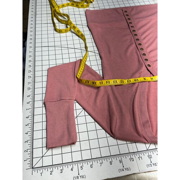 42Pops Cozy Cardigan Button Sweater Pink Women Medium - Picture 9 of 10